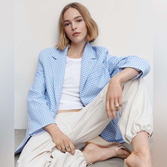 Mango Jackets & Blazers - Mango Gingham Blazer